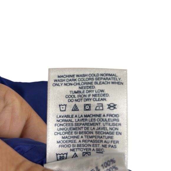 NWT Lands' End Hyper Dry Allied Feather 600 Down Zip Up Puffer Vest Blue Size XS - Picture 8 of 10